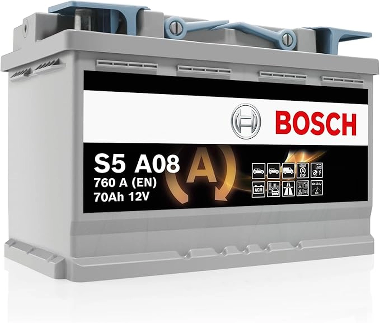 RD-Autoteilevertrieb - Autoteile - eine Bosch S5 A08 AGM Autobatterie.