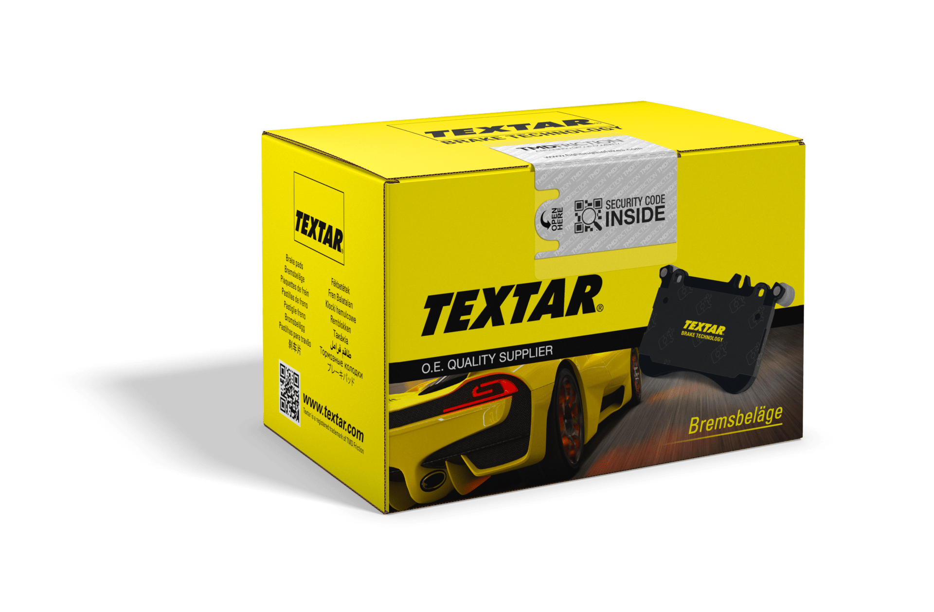 RD-Autoteilevertrieb – Autoteile – Box mit Bremsbelägen der Marke Textar.